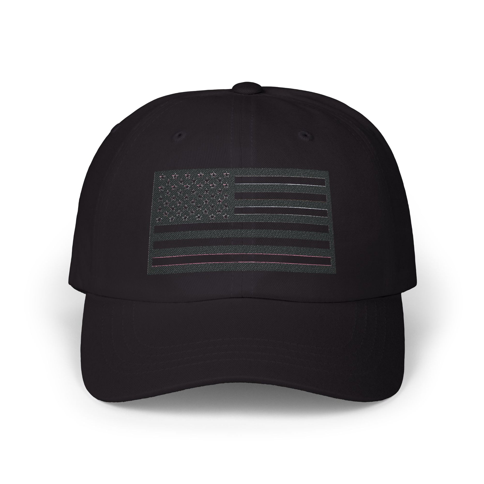 America Flag Black Classic Dad Cap