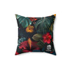 Tropican Retreat (Scene 1) Faux Suede Square Pillow