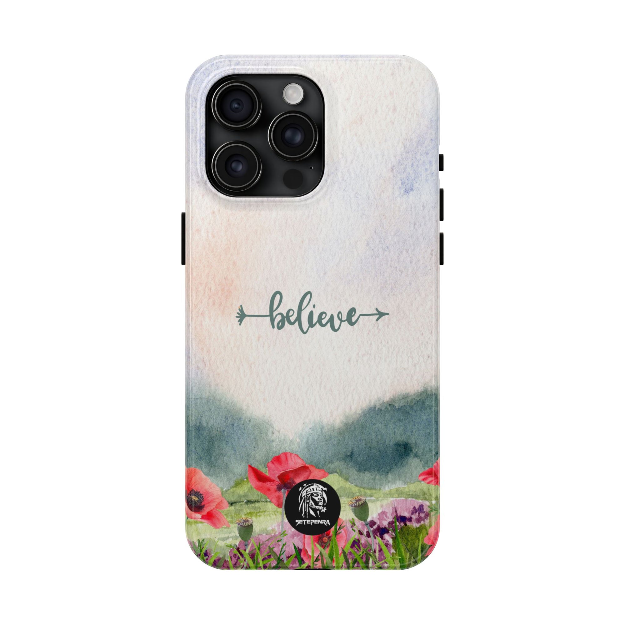 Believe Tough Phone Case (For iPhone, Galaxy & More) - Watercolor Flower