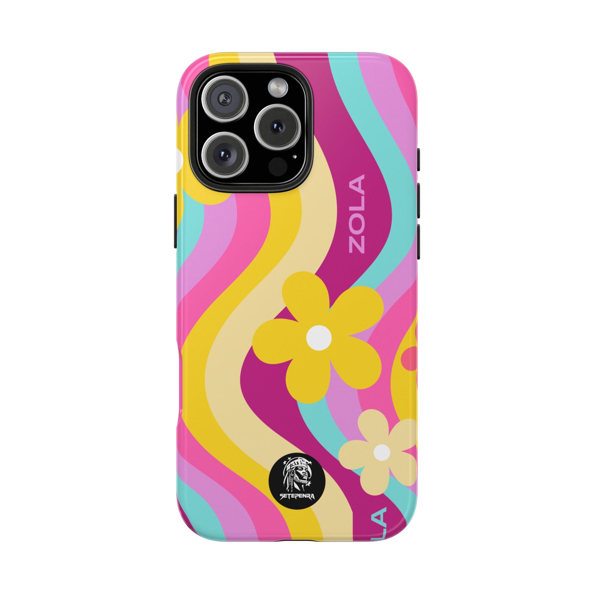 Zola Tough Phone Case (For iPhone, Galaxy & More) - Pink Wave