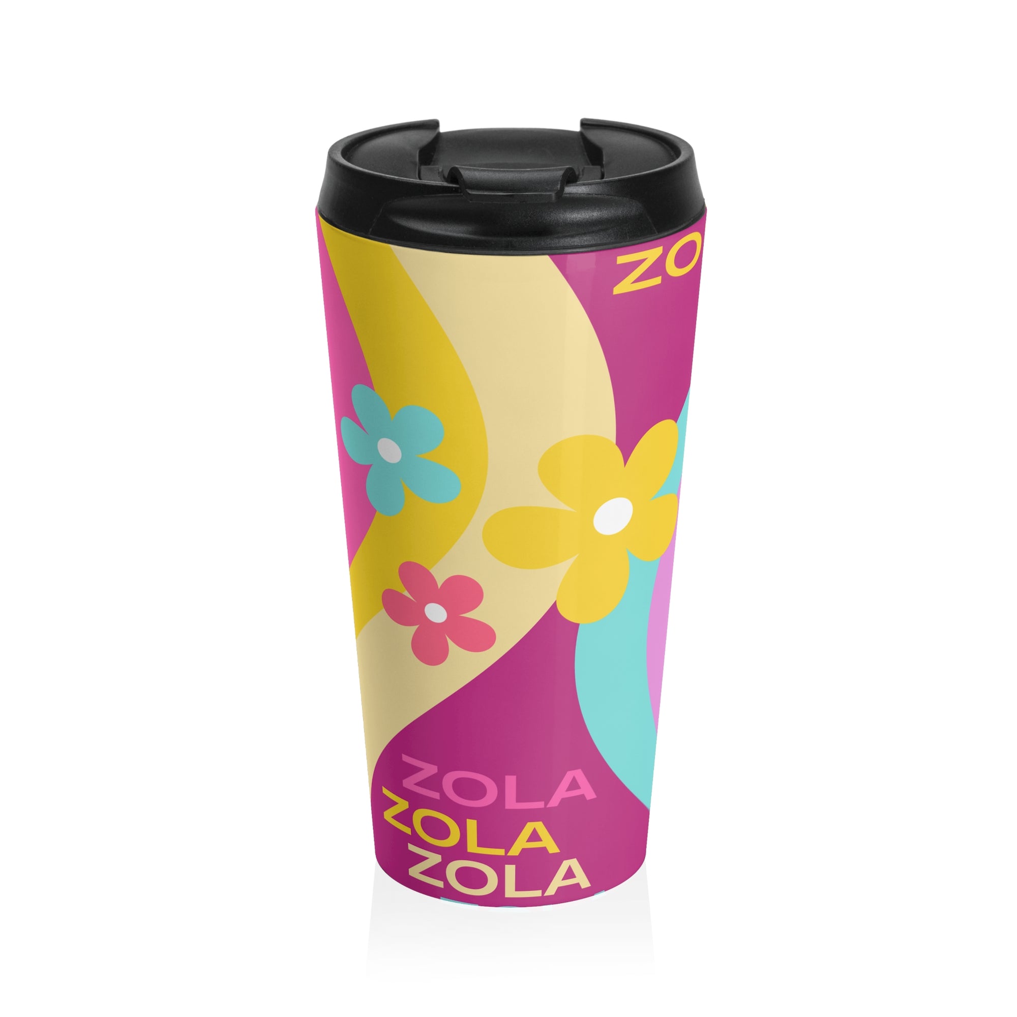 Zola Wave Stainless Steel Travel Mug, 15oz