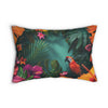 Tropican Retreat (Scene 2) Spun Polyester Lumbar Pillow