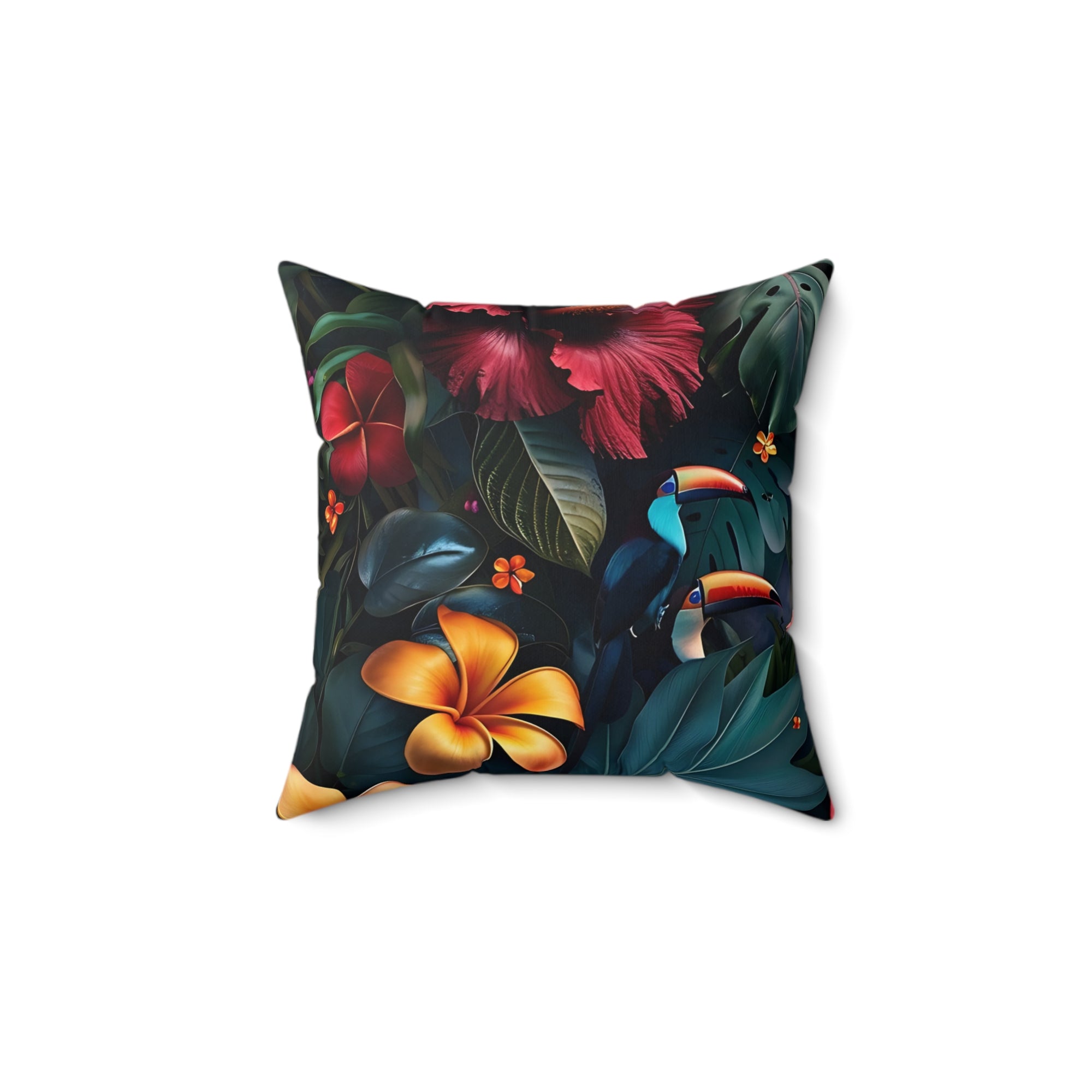 Tropican Retreat (Scene 1) Faux Suede Square Pillow