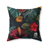 Tropican Retreat (Scene 1) Faux Suede Square Pillow