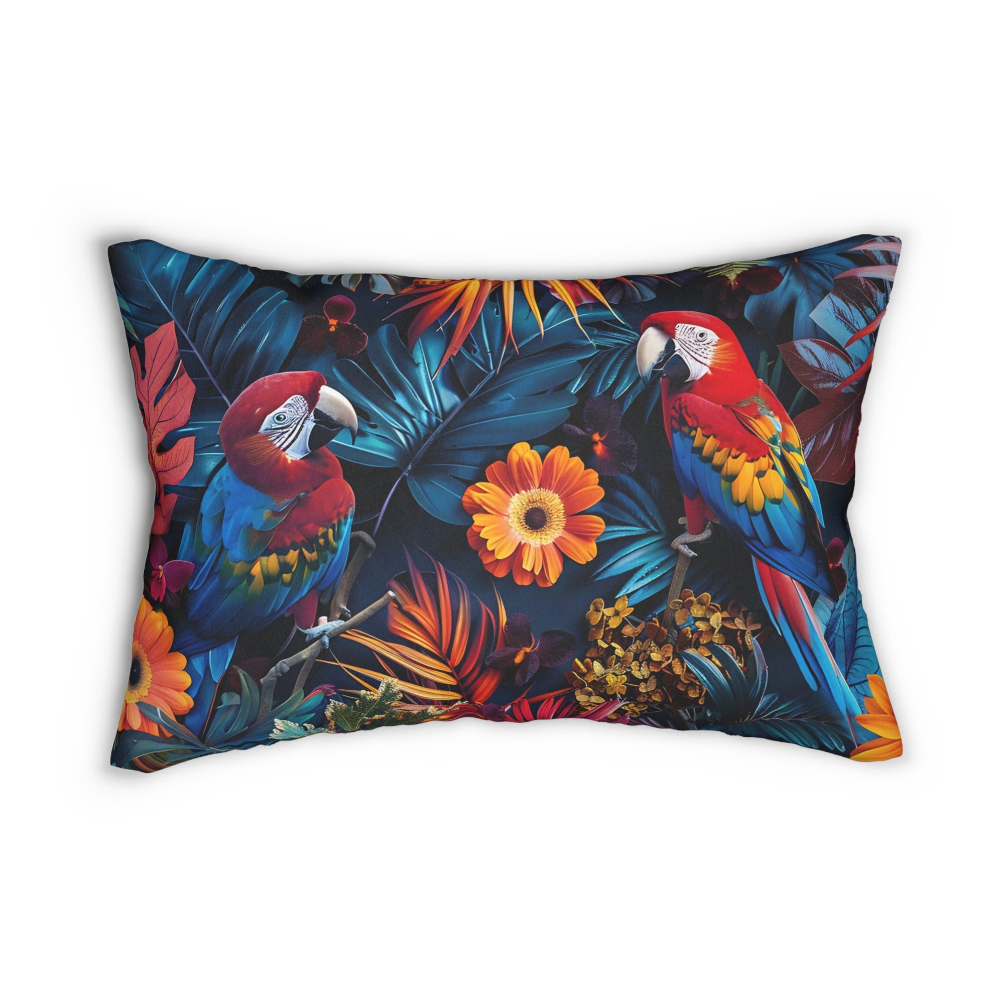 Tropican Retreat (Scene 3) Spun Polyester Lumbar Pillow