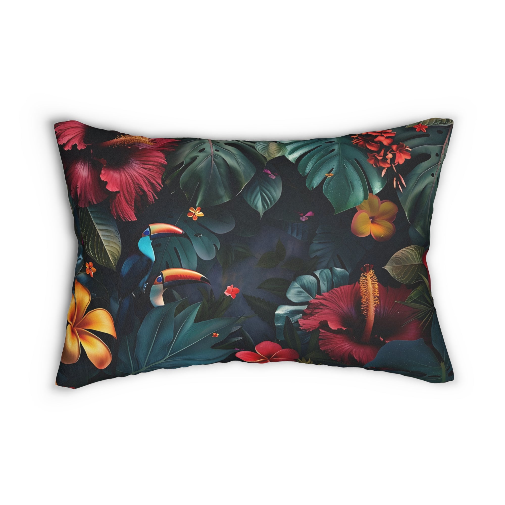 Tropican Retreat (Scene 1) Spun Polyester Lumbar Pillow