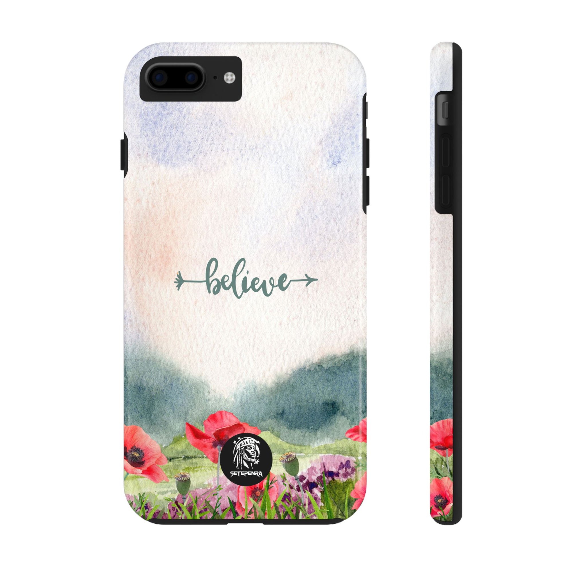 Believe Tough Phone Case (For iPhone, Galaxy & More) - Watercolor Flower